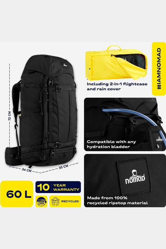 Nomad Sac À Dos Torcal Premium 60 Black