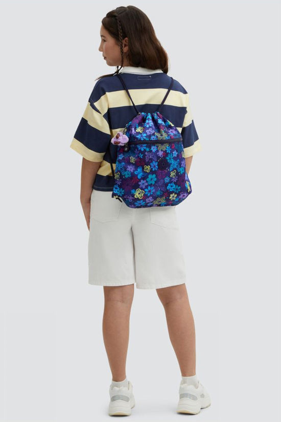 Kipling Dagrugzak Supertaboo 15L Dark Flower Stamp