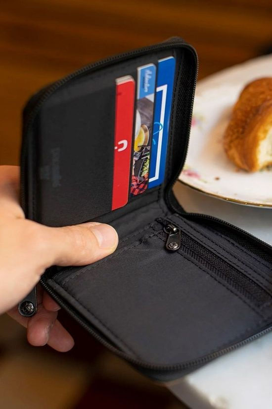 Pacsafe Portefeuille Rfidsafe Zip Around Wallet Black