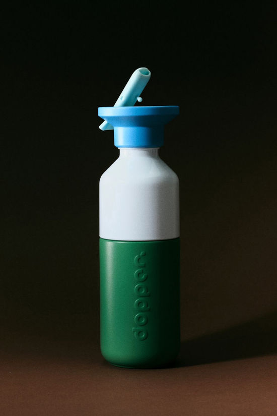 Dopper Gourde Dopper Steel 350 Ml Flip Straw Fresh Green X Seafoam Sorbet