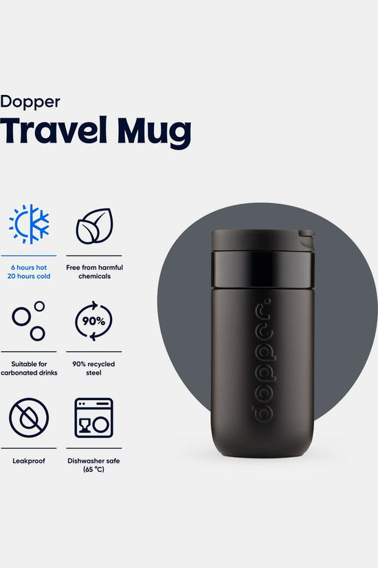 Dopper Drinkfles Travel Mug (300 Ml) Blazing Black