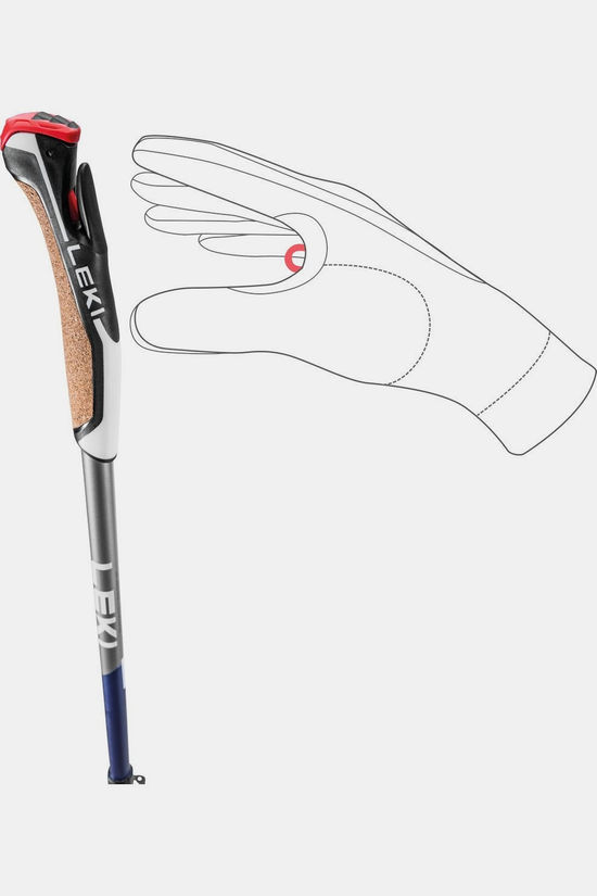 Leki Bâton De Randonnée Traveller Carbon Midnight-Blue/Dark-Metallic