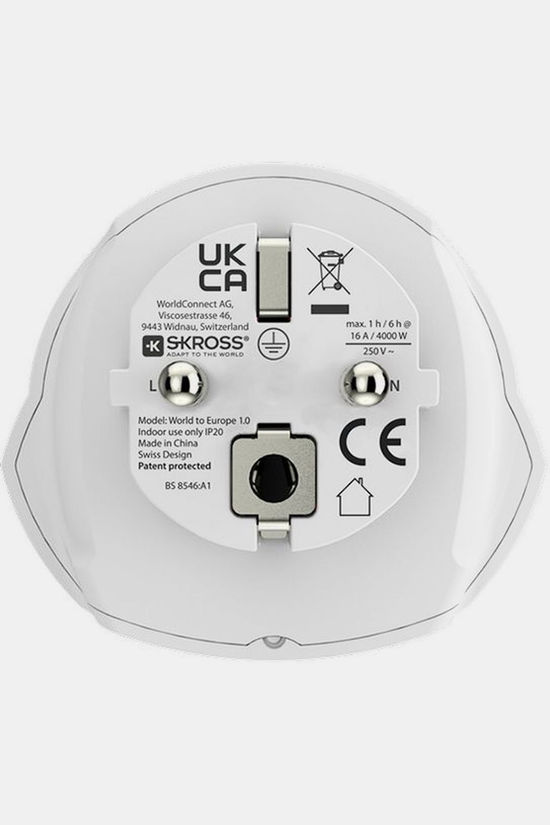 S-Kross Reisstekker World To Europe White