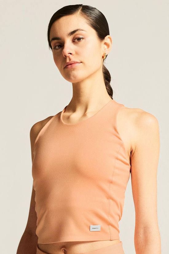 Craft Débardeur Collective Cropped Singlet W Apricot