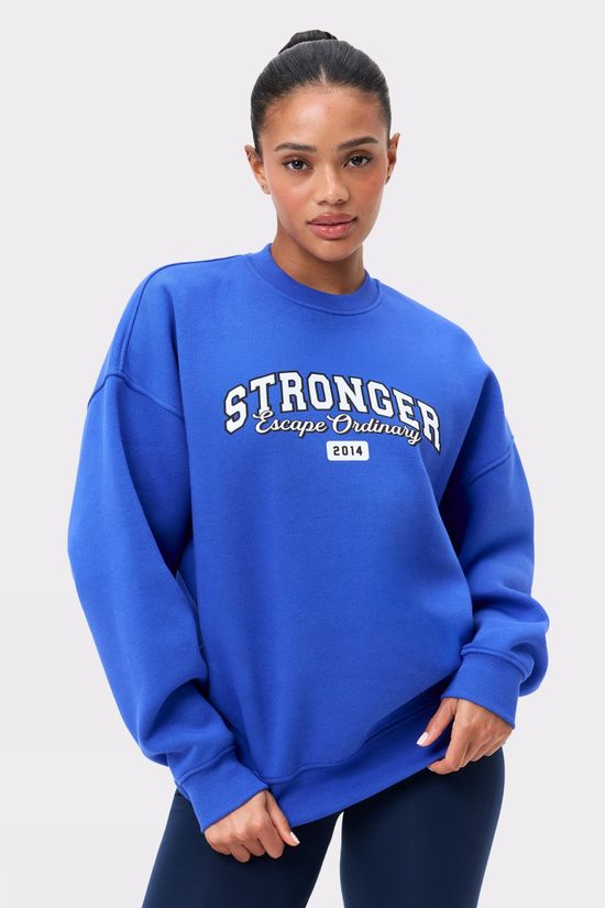 Stronger Trui Comfy Sweatshirt Stronger Blue