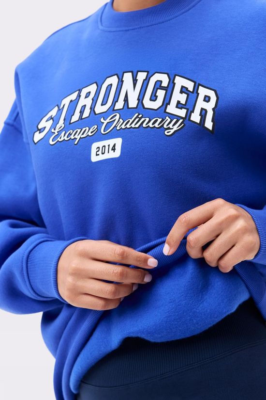 Stronger Trui Comfy Sweatshirt Stronger Blue