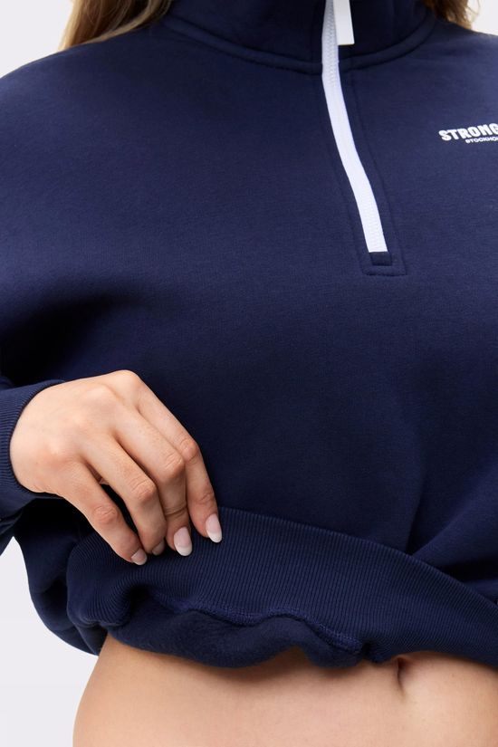 Stronger Pull Half Zip Navy Blazer