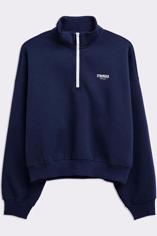 Stronger Pull Half Zip Navy Blazer