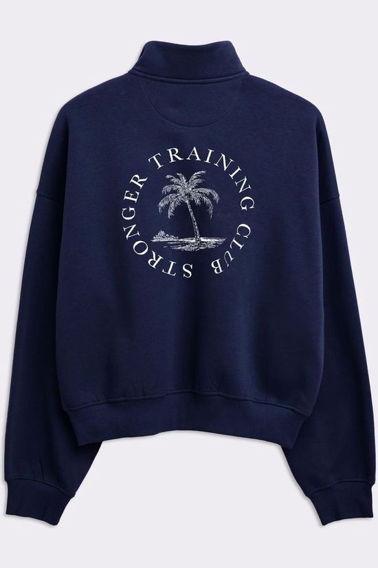 Stronger Pull Half Zip Navy Blazer