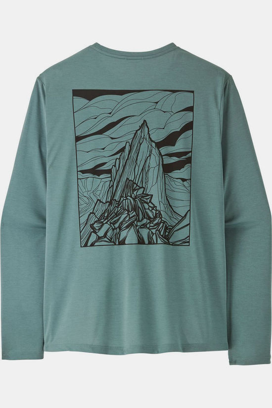 Patagonia T-Shirt M'S L/S Cap Cool Daily Shirt - Cloud Crag Blue Sage - Light Blue Sage X-Dye