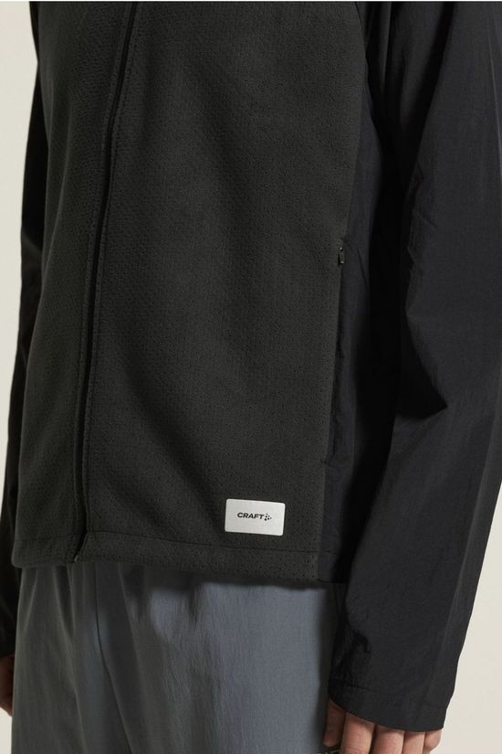 Craft Cardigan Fleece Jersey Jacket M Black