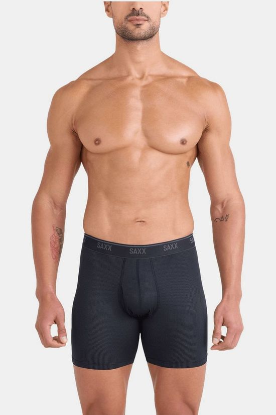 Saxx Boxer Quest Quick-Dry Mesh Boxer Brief Fly Black