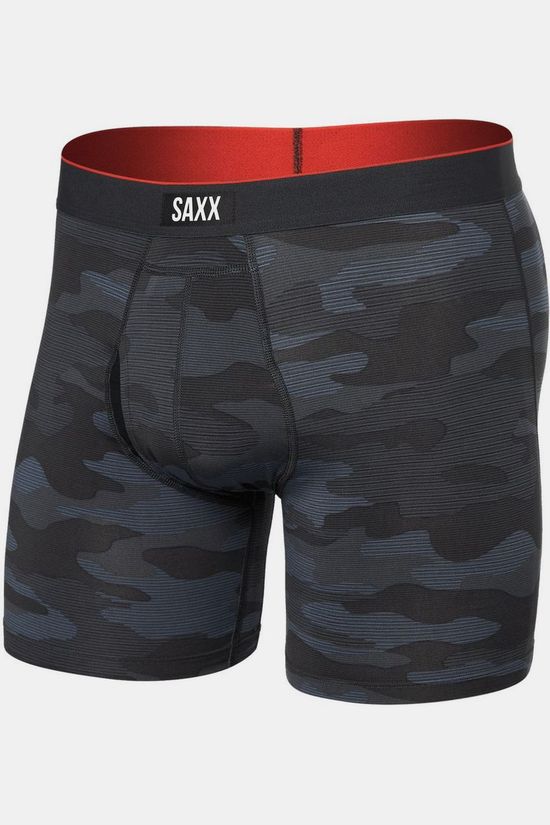 Saxx Boxer Multi-Sport Mesh Boxer Brief Fly Remote Camo- Faded Black