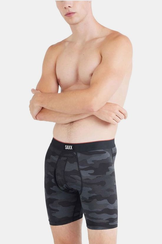 Saxx Boxer Multi-Sport Mesh Boxer Brief Fly Remote Camo- Faded Black