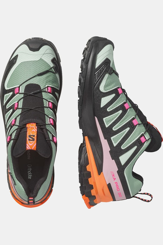Salomon Chaussures De Trail Xa Pro 3D V9 GTX Storm W Black/Green Milieu/Dragon Fire