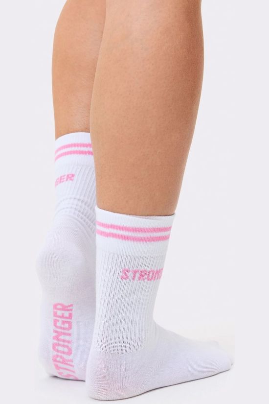 Stronger Chaussettes De Sport Essential Socks Pink/ Bright White