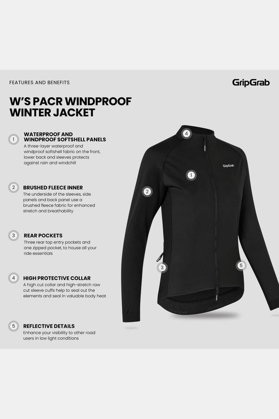 GripGrab Windstopper W'S Pacr Windproof Winter Jacket Black