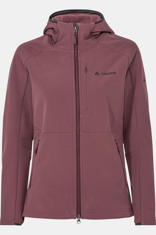 Vaude Softshell Wo Elope Stormfleece Hoody Ruby Dusk