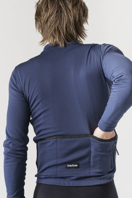 GripGrab T-Shirt Explr Merinotech Thermal Navy Blue