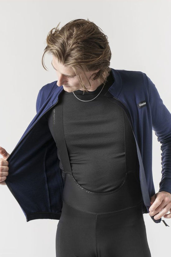 GripGrab T-Shirt Explr Merinotech Thermal Navy Blue
