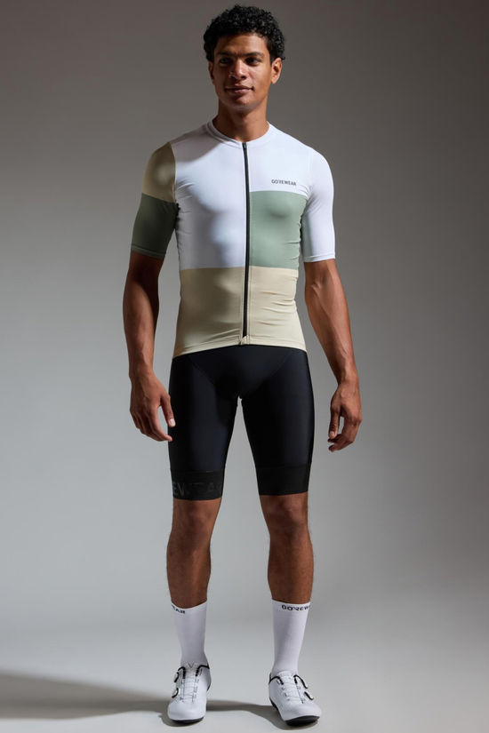 GOREWEAR T-Shirt Swiftride Block Jersey Mens White / Slate Green