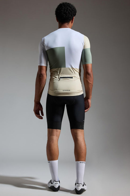 GOREWEAR T-Shirt Swiftride Block Jersey Mens White / Slate Green