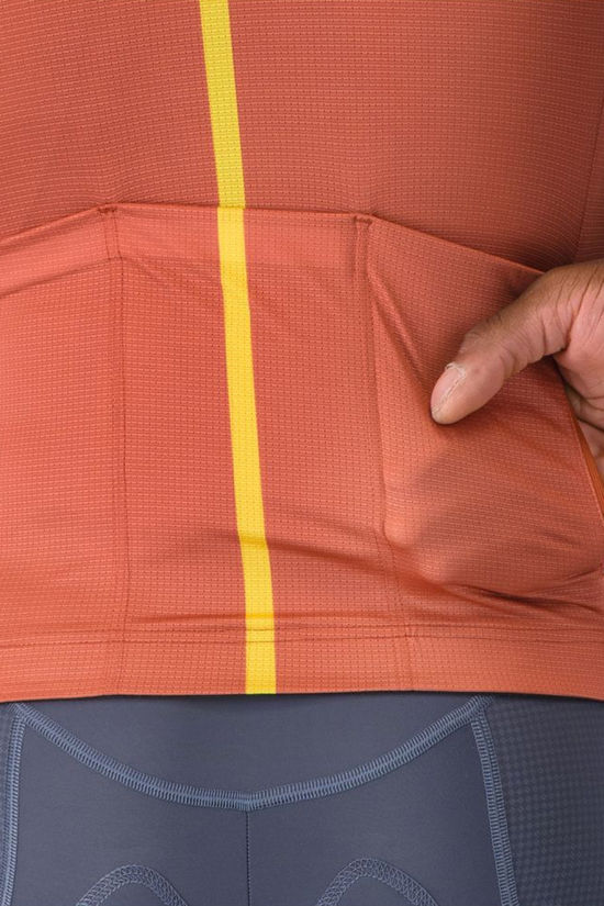 Castelli T-Shirt Drittone Logo Paprika/Mango Mojito