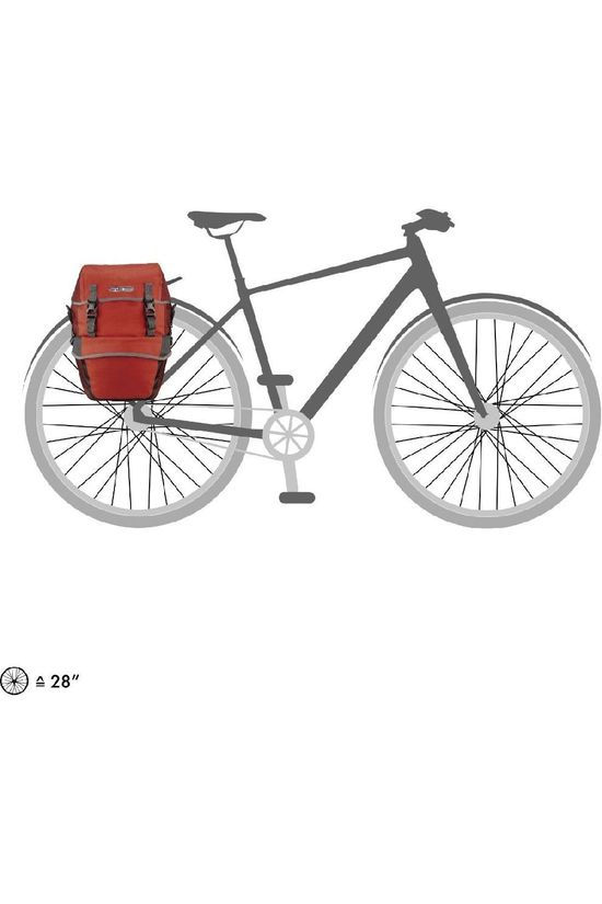Ortlieb Fietstas Achter Bike-Packer Plus Ql2.1 42 L Salsa/Dark-Chili