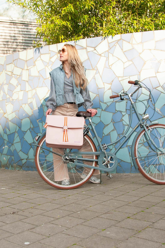 Gofluo Sacoche Vélo Arrière Robin 2.0 Light Pink/High Vis