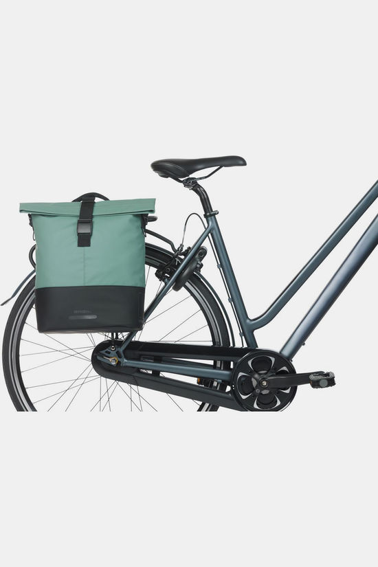Basil Sacoche Vélo Arrière Cove Shopper Mik Hooks 14-16L Zilvergroen/Zwart