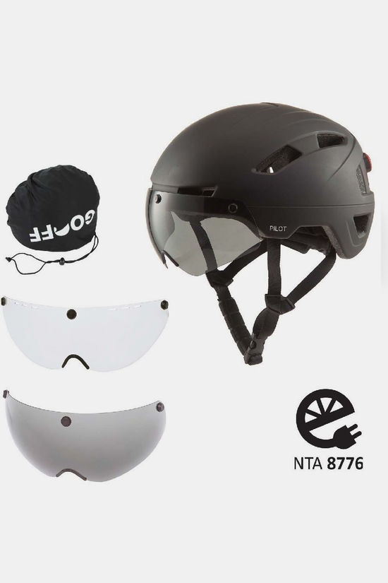 Go-Off Fietshelm Pilot Black