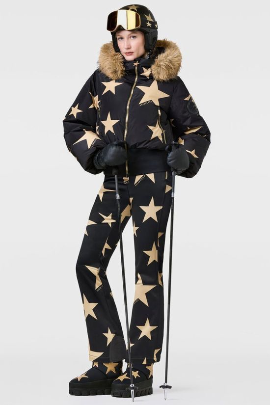 Goldbergh Ski-Jas Shinnen Faux Fur Black/Gold