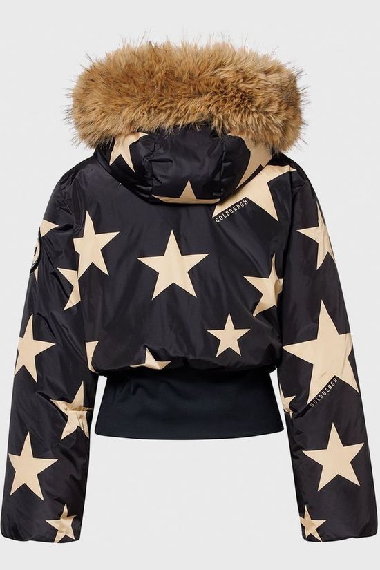 Goldbergh Ski-Jas Shinnen Faux Fur Black/Gold