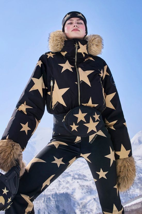 Goldbergh Ski-Jas Shinnen Faux Fur Black/Gold
