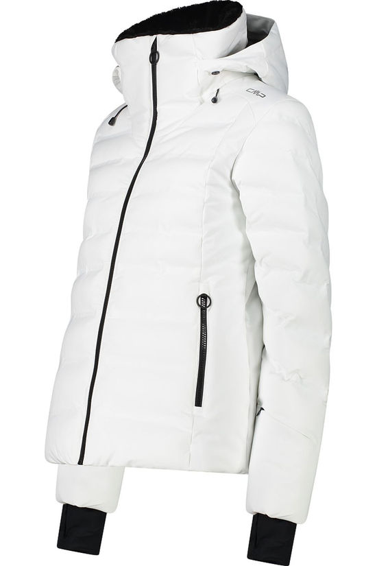 CMP Veste De Ski Woman Ski Jacket Fix Hood Bianco