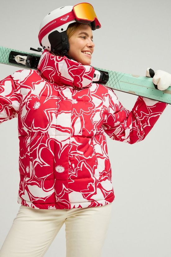 Roxy Veste De Ski Snow Winter Rebel Jk Barberry Floral Flurries