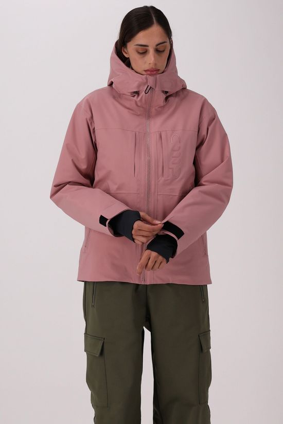 Collective Of Moving People Ski-Jas Woman Jacket Zip Hood Old Rose