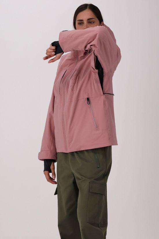 Collective Of Moving People Ski-Jas Woman Jacket Zip Hood Old Rose