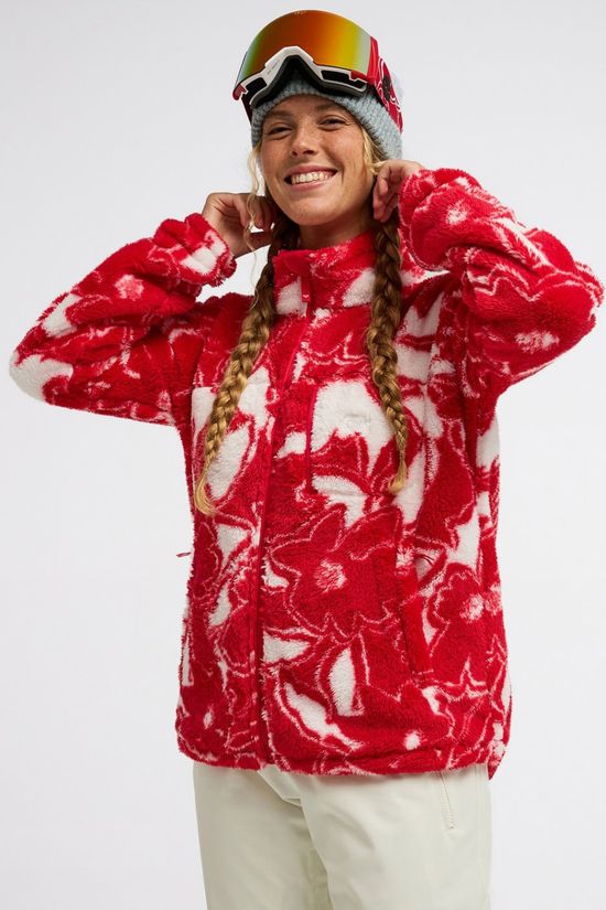 Roxy Polaire Alabama Full Zip Printed Barberry Floral Flurries