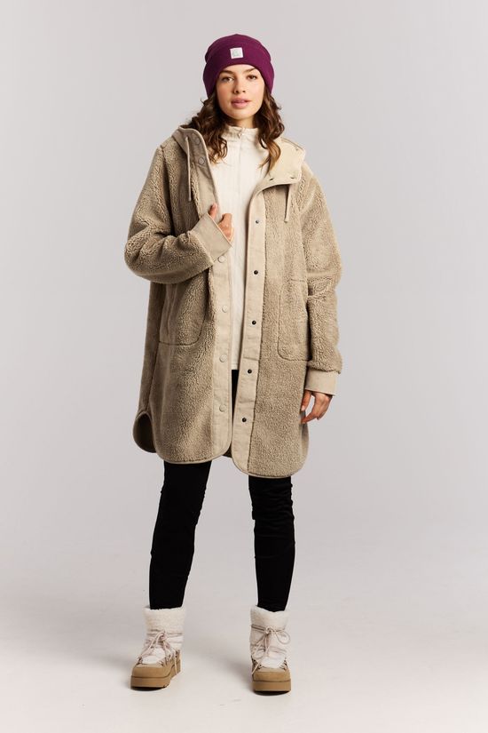 Protest Fleece Prtkatia Outdoor Long Jacket Bamboo Beige