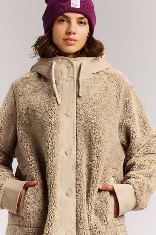 Protest Fleece Prtkatia Outdoor Long Jacket Bamboo Beige