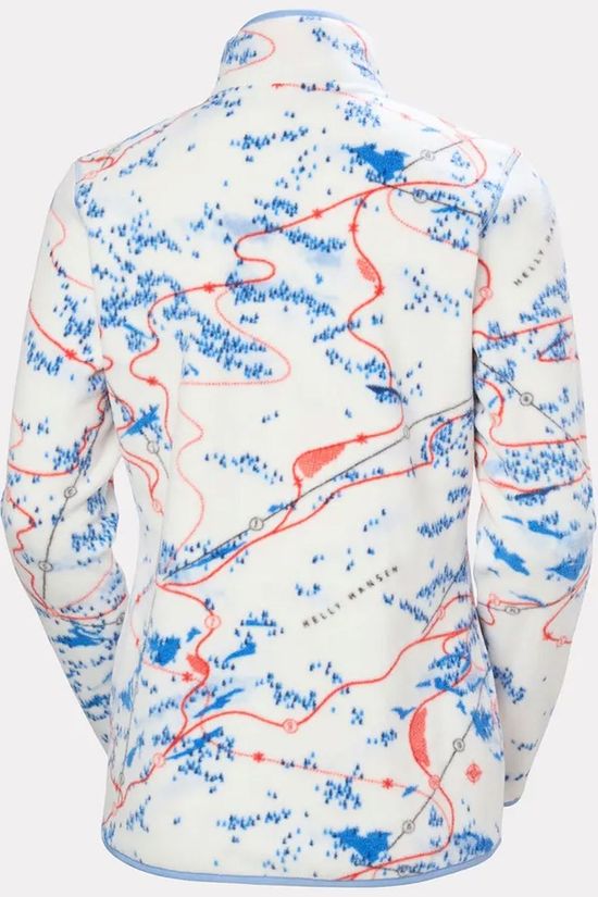 Helly Hansen Fleece W Maridalen Printed Fleece White Slope Map Aop