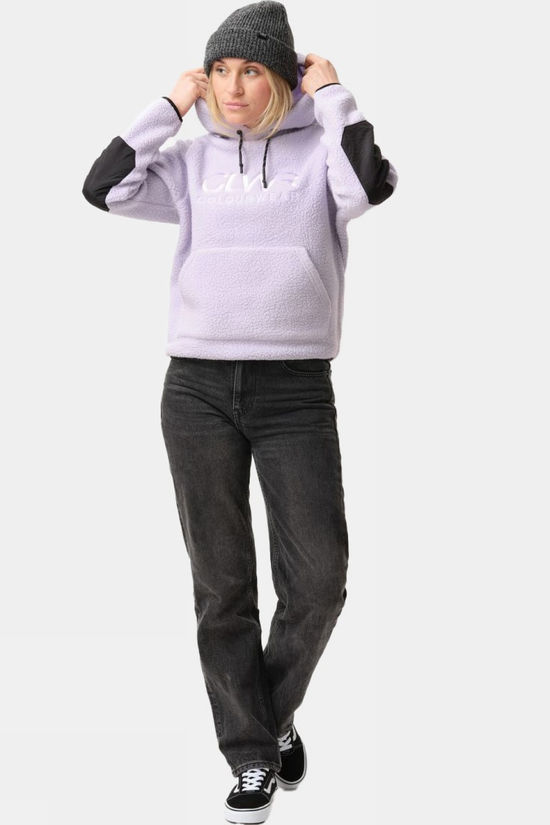 Colourwear Pull W Teddy Hood Lilac