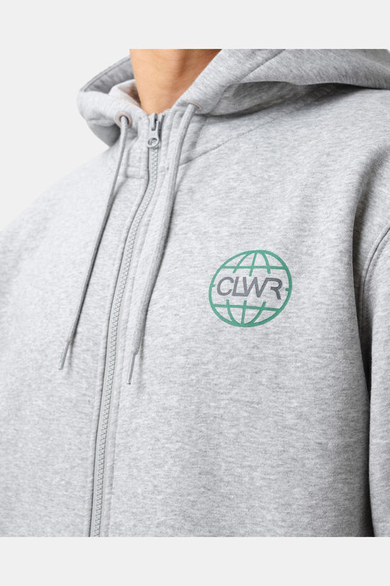 Colourwear Trui Zick Zip Hood Grey Melange