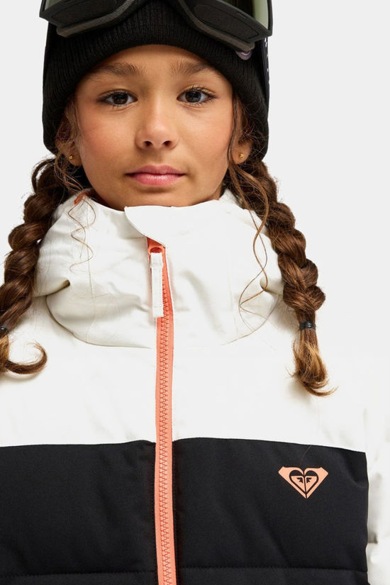 Roxy Veste De Ski Snowyhill Puffy Girl Jk Whisper White