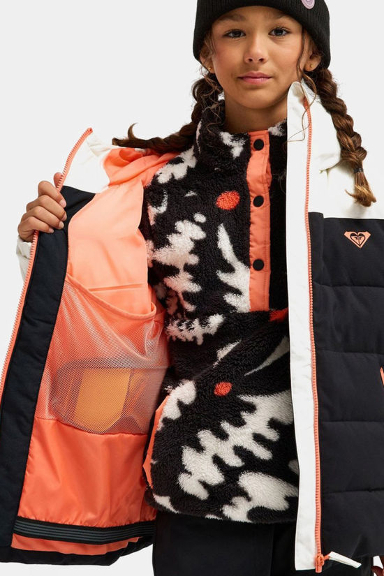 Roxy Veste De Ski Snowyhill Puffy Girl Jk Whisper White