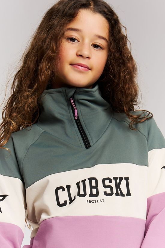 Protest Polaire Prtrobena Jr 1/4 Zip Active Top Evergreen