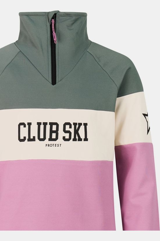 Protest Polaire Prtrobena Jr 1/4 Zip Active Top Evergreen