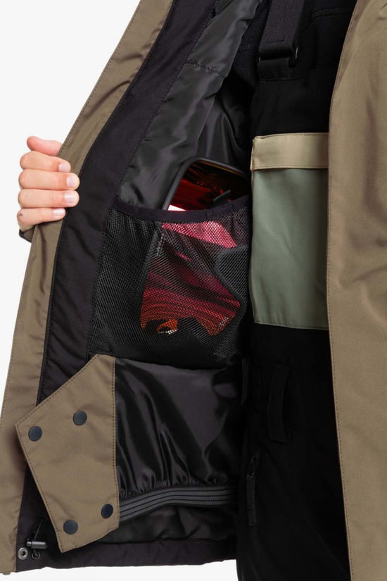 Quiksilver Veste De Ski Mission Block Youth Jacket Canteen