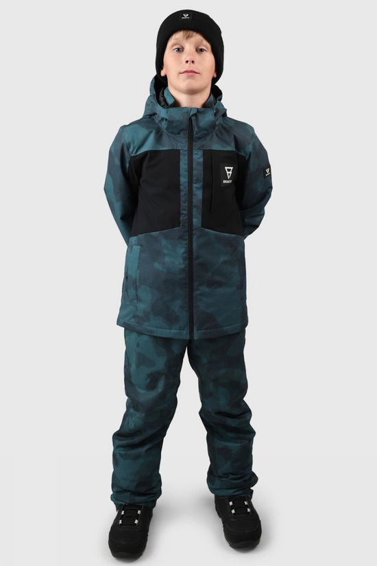 Brunotti Ski-Jas Aratiny-Gradient Boys Snow Jacket Gradient Grid Fuel Green
